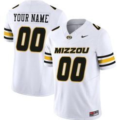 Custom Missouri Tigers Football White Vapor Limited Jersey - All Stitched