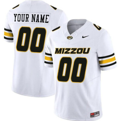 Custom Missouri Tigers Football White Vapor Limited Jersey - All Stitched