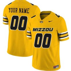 Custom Missouri Tigers Football Gold Vapor Limited Jersey - All Stitched