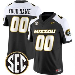 Custom Missouri Tigers Football Alternate Black Vapor F.U.S.E Limited Jersey - All Stitched