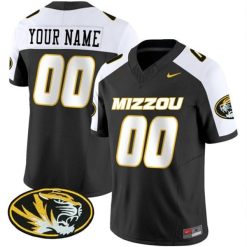 Custom Missouri Tigers Football Alternate Black Vapor Limited Jersey - All Stitched