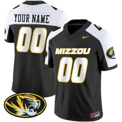 Custom Missouri Tigers Football Alternate Black Vapor Limited Jersey - All Stitched