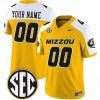 Custom Missouri Tigers Football Alternate Gold Vapor F.U.S.E Limited Jersey - All Stitched