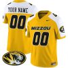 Custom Missouri Tigers Football Alternate Gold Vapor Limited Jersey - All Stitched
