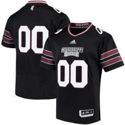 Custom Mississippi State Bulldogs Football Black Premier Jersey - All Stitched