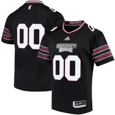Custom Mississippi State Bulldogs Football Black Premier Jersey - All Stitched
