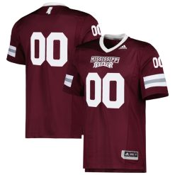 Custom Mississippi State Bulldogs Football Maroon Premier Jersey - All Stitched