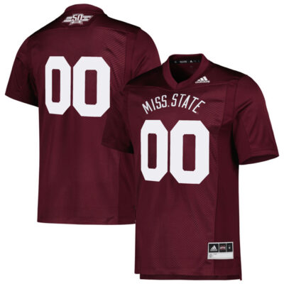 Custom Mississippi State Bulldogs Football Maroon Dowsing X Bell 50th Anniversary Jersey - All Stitched