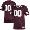 Custom Mississippi State Bulldogs Football Maroon Premier Strategy Jersey - All Stitched