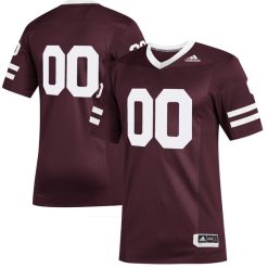 Custom Mississippi State Bulldogs Football Maroon Premier Strategy Jersey - All Stitched