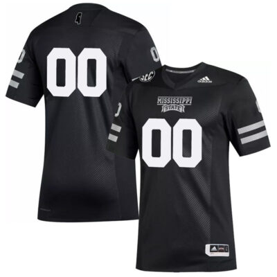 Custom Mississippi State Bulldogs Football Black Premier Strategy Jersey - All Stitched