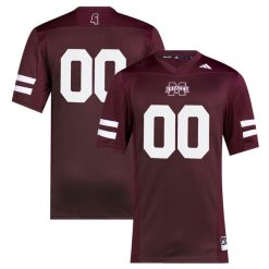 Custom Mississippi State Bulldogs Football Maroon Premier Jersey - All Stitched