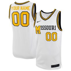 Custom Missouri Tigers College Basketball White Alternate Jersey - All Stitched