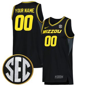Custom Missouri Tigers Basketball Black Jersey - All Stitched