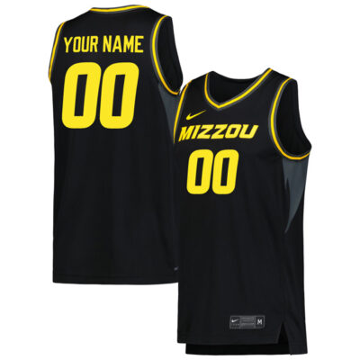 Custom Missouri Tigers College Basketball Black Jersey - All Stitched