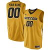 Custom Missouri Tigers College Basketball Gold Jersey - All Stitched