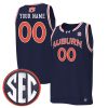 Custom Auburn Tigers Basketball Navy Jersey - All Stitched