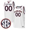 Custom Auburn Tigers Basketball White Jersey - All Stitched