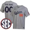 Custom Auburn Tigers Baseball Grey Jersey - All Stitched