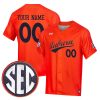 Custom Auburn Tigers Baseball Orange Jersey - All Stitched