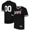 Custom Mississippi State Bulldogs Baseball Black V Neck Jersey - All Stitched