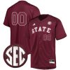 Custom Mississippi State Bulldogs Maroon Baseball Jersey - All Stitched