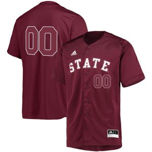 Custom Mississippi State Bulldogs Baseball Maroon Jersey - All Stitched