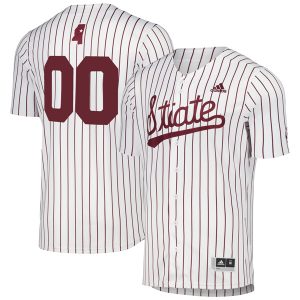 Custom Mississippi State Bulldogs Baseball Pinstripe Jersey - All Stitched