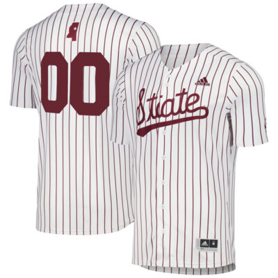 Custom Mississippi State Bulldogs Baseball Pinstripe Jersey - All Stitched