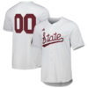 Custom Mississippi State Bulldogs Baseball White Jersey - All Stitched
