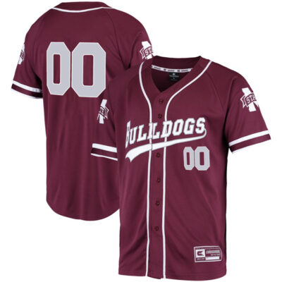 Custom Mississippi State Bulldogs Baseball Colosseum Maroon Jersey - All Stitched