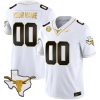 Custom Texas Longhorns Football White Gold Jersey - All Stitched