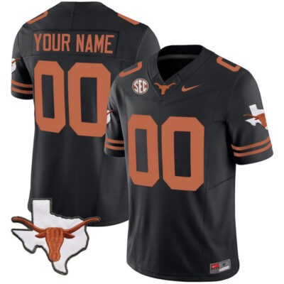 Custom Texas Longhorns Football Black Alternate Vapor F.U.S.E Limited Jersey - All Stitched