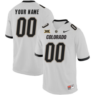 Custom Colorado Buffaloes Football White Away Jersey - All Stitched