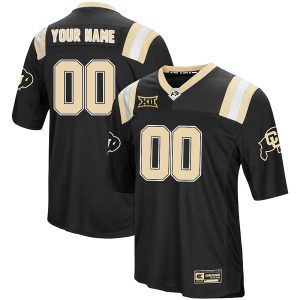 Custom Colorado Buffaloes Football Colosseum Black Foos Ball Jersey - All Stitched
