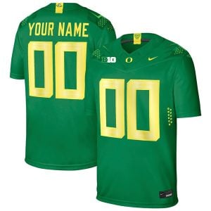 Custom Oregon Ducks Football Green Home Jersey - All Stitched