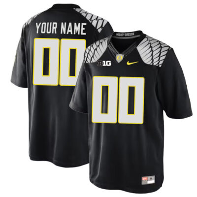 Custom Oregon Ducks Football Black Mighty Oregon Jersey - All Stitched