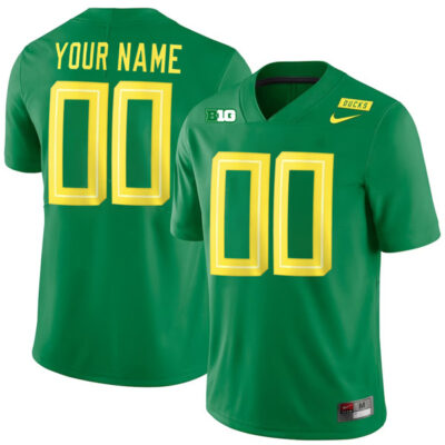 Custom Oregon Ducks Football Green Limited Mighty Oregon Jersey - All Stitched