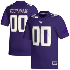 Custom Washington Huskies Football Purple NIL Jersey - All Stitched