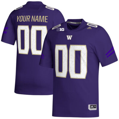 Custom Washington Huskies Football Purple NIL Jersey - All Stitched