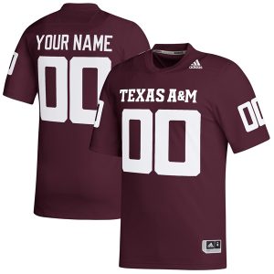 Custom Texas A&M Aggies Football Maroon Premier Jersey - All Stitched