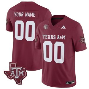 Custom Texas A&M Aggies Football Maroon Vapor F.U.S.E Limited Jersey - All Stitched