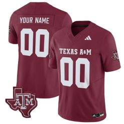 Custom Texas A&M Aggies Football Maroon Vapor Limited Jersey - All Stitched