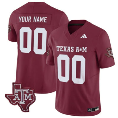 Custom Texas A&M Aggies Football Maroon Vapor Limited Jersey - All Stitched