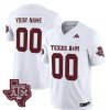 Custom Texas A&M Aggies Football White Vapor Limited Jersey - All Stitched
