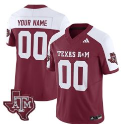 Custom Texas A&M Aggies Football Alternate Maroon Vapor Limited Jersey - All Stitched