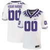 Custom TCU Horned Frogs Football White Away Game Jersey - All Stitched