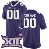 Custom TCU Horned Frogs Football Purple Jersey - All Stitched