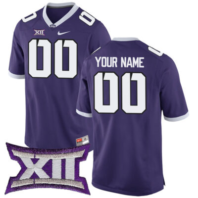 Custom TCU Horned Frogs Football Purple Jersey - All Stitched