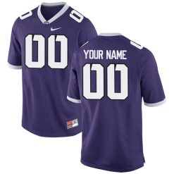 Custom TCU Horned Frogs Football Purple Jersey - All Stitched